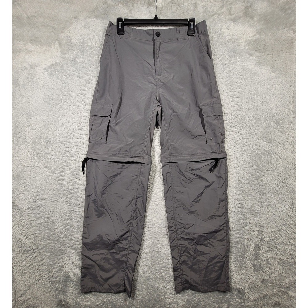 Magellan Convertible Cargo Pants YTH  XL 18-20 Grey Zip Off Hiking Shorts 30x31